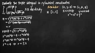 Converting triple integrals to cylindrical coordinates KristaKingMath [upl. by Lebbie]