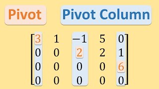 Pivot and Pivot Column Linear Algebra [upl. by Koetke]