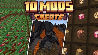 10 Mods You NEED For Minecraft Create Mod [upl. by Hogue]