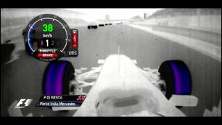 Tire Heat On F1 Cars  Infrared Camera [upl. by Aniale]