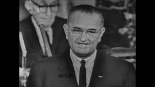 News footage of President Johnson announcing the creation of AFI [upl. by Enilesoj]