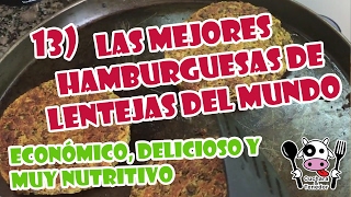 HAMBURGUESAS DE LENTEJAS 100 Veganas [upl. by Dowd]