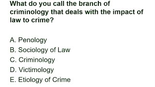 Introduction to Criminology Branches of Criminology [upl. by Lowery]