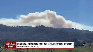 Homes evacuated as crews work to contain 175acre fire in Henderson County [upl. by Tade]