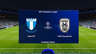 Malmö – PAOK  UEFA Champions League 20242025  eFootball [upl. by Orsola]