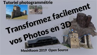 Comment transformer photos et vidéos en objet 3D  Tutoriel meshroom version 2019 photogrammétrie [upl. by Anama394]