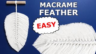 Macrame feather  Macrame leaf  Macrame for beginners [upl. by Srevart156]