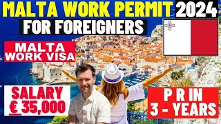 Malta Work Visa Process 2024 Types of Matal Work Permits Requirements Malta Work Permit 2024 [upl. by Krein]