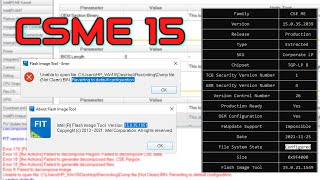 BIOS Issues  Flash Image Tool v15 Error Clean ME Region [upl. by Jain]