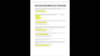 HESI RN FUNDAMENTALS EXAM amp PRACTICE TESTBANK 2023 [upl. by Leggat]