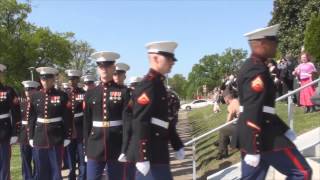 Marine Security Guard School Graduation  Marching In [upl. by Remas916]