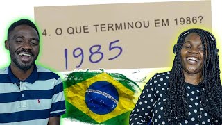 Professores Moçambicanos🇲🇿 Reagindo Às RESPOSTAS Mais Engraçadas De Alunos Brasileiros🇧🇷🤣 [upl. by Geesey]