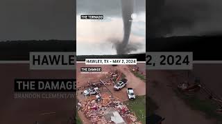 The Tornado and the Damage Hawley Texas May 3 [upl. by Aihtyc]