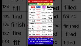 Main Verbs in English  V1V2V3  Vocabulary for all competitive exams actionverbs learnvocabulary [upl. by Carthy767]