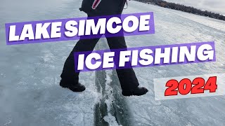 Ice Fishing Lake Simcoe Cooks Bay January 27th 2024 [upl. by Yaf951]