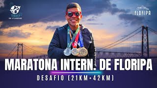 FIZ O DESAFIO 21KM42KM NA MARATONA DE FLORIPA  BORA CORRER GALERA [upl. by Akinehc]