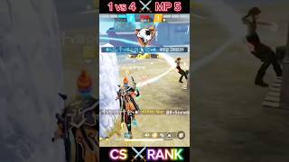 1vs4 CS rank MP5 bollywood song music ffv10djgaming [upl. by Sherer]