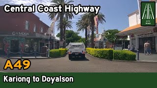 Driving through the NSW Central Coast  Kariong Gosford The Entrance Doyalson 4K [upl. by Lahcsap]