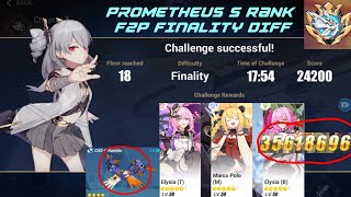 Prometheus Elysian Realm Finality Difficult F2P Build and S Rank  Honkai Impact 3rd [upl. by Shaff9]