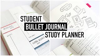 BULLET JOURNALING for STUDENTS  university study planner  exam spreads [upl. by Nodnahs596]