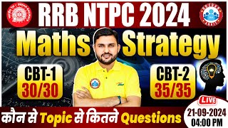 RRB NTPC Maths Strategy 2024  Railway NTPC CBT 1 amp 2 Preparation Strategy  Topic Wise Weightage [upl. by Amarette476]