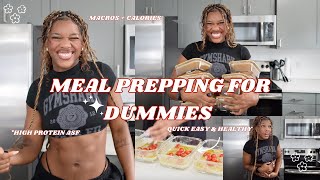 MEAL PREP FOR BEGINNERS  tips that actually HELP high protein low cal recipe [upl. by Delia]