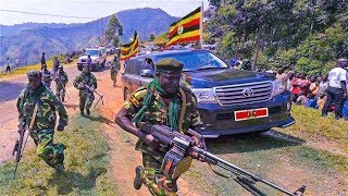 MUSEVENI Special Force Convoy Incredible Security convoy Soldiers by President Museveni [upl. by Binni]