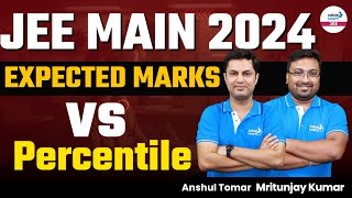 JEE Mains Expected Marks vs Percentile  JEE Main Jan 2024  Rank vs Percentile InfinityLearnJEE [upl. by Kuehnel]