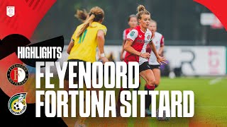 Highlights Feyenoord V1  Fortuna Sittard  Azerion Vrouwen Eredivisie  20232024 [upl. by Haikan]