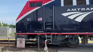 INAUGURAL RUN of Amtrak’s Borealis Service Train 1333 creeps thru Lake Cook Rd [upl. by Amej703]