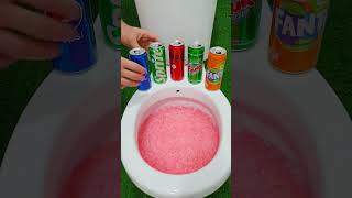 Coca Cola Zero Fanta Pepsi Fruko Sprite Popular Sodas and Mentos in the Toilet shorts [upl. by Lleznod592]