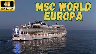 【4K】MSC World Europa Complete Ship Tour  60fps Full Version [upl. by Pavla]