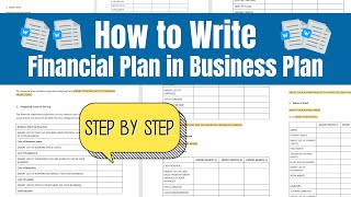 How to Write Financial plan for Business Plan Step by Step [upl. by Repooc13]