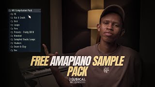 Making an Amapiano beat with a FREE sample pack [upl. by Sirama337]