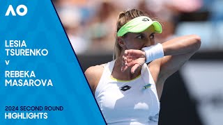 Lesia Tsurenko v Rebeka Masarova Highlights  Australian Open 2024 Second Round [upl. by Googins]