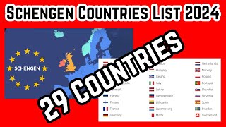 Schengen visa Countries 2024  Country in Schengen zone  European Country of list schengen [upl. by Annaiek]