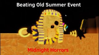 Roblox  Midnight Horrors  Beating Old Summer Event 2020 [upl. by Tesler170]