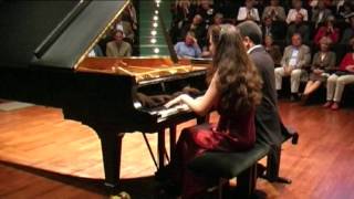 Brahms Walzer Op 39 for piano four hands performed by Piano Duo Gerwig amp González [upl. by Einnahpets]