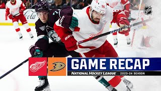 Red Wings  Ducks 17  NHL Highlights 2024 [upl. by Aidne]