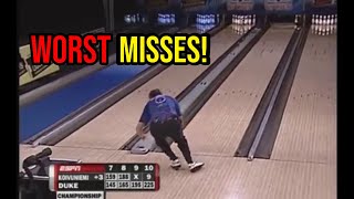 Proof that pro bowlers are human Worst bowling misses [upl. by Novahc]