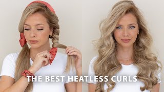 NEW Heatless Curls Tutorial 💙 ROBE CURLS UPDATED [upl. by Namijneb]