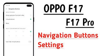 OPPO F17 And F17 Pro Navigation Buttons Setting [upl. by Nilesoj]