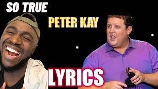 Misheard Lyrics  Peter Kay REACTION [upl. by Carilla]