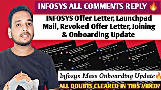 Infosys All Imp Updates  All Doubts Cleared  Onboarding Joining  Pretraining Mail Rejection [upl. by Patrica630]