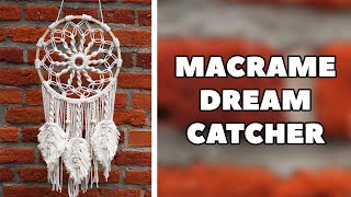 Łapacz snów z listkami  Macrame dreamcatcher with leaves  Krok po kroku  Tutorial  DIY [upl. by Marsha625]