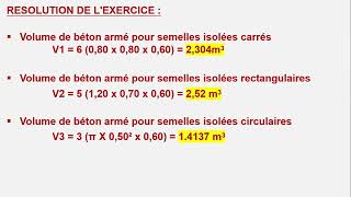 Metre Calcul du volume Beton armé des fondations filantes et isolées [upl. by Gilcrest]