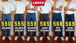 COMPLETE Guide To Levis Baggy Fit Jeans 550 555 559 565 568 569 [upl. by Ellynad]