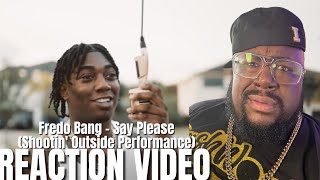 Fredo Bang  Say Please Shootin Outside Performance REACTION [upl. by Enerod]