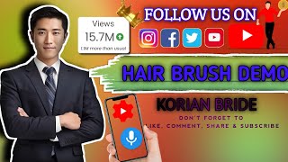 Hair Brush Demo हेयर ब्रश कैसे करेंKorian Bride  कोरियन दुल्हन4kmakeupvlogMakeupwithpreeti [upl. by Marybeth]