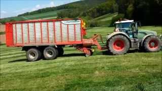 1 Schnitt 2014 Laden mit Fendt Vario 936 und Pöttinger Jumbo Claas Arion 630 und Krone [upl. by Annez]